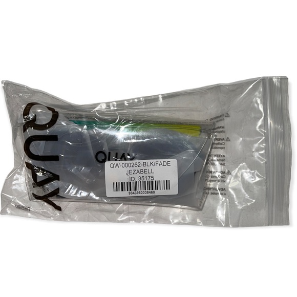 QUAY Jezabell Sunglasses Black Frame Black Gradient Lenses Round Unisex - Picture 6 of 10